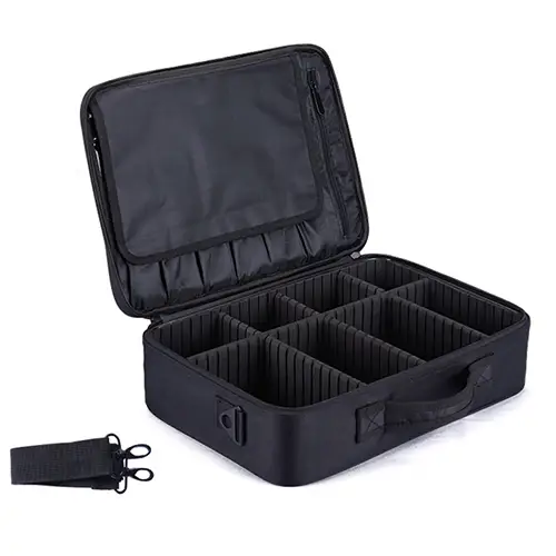 Double Layer Portable Outdoor Big Makeup Brush Travel Case Box